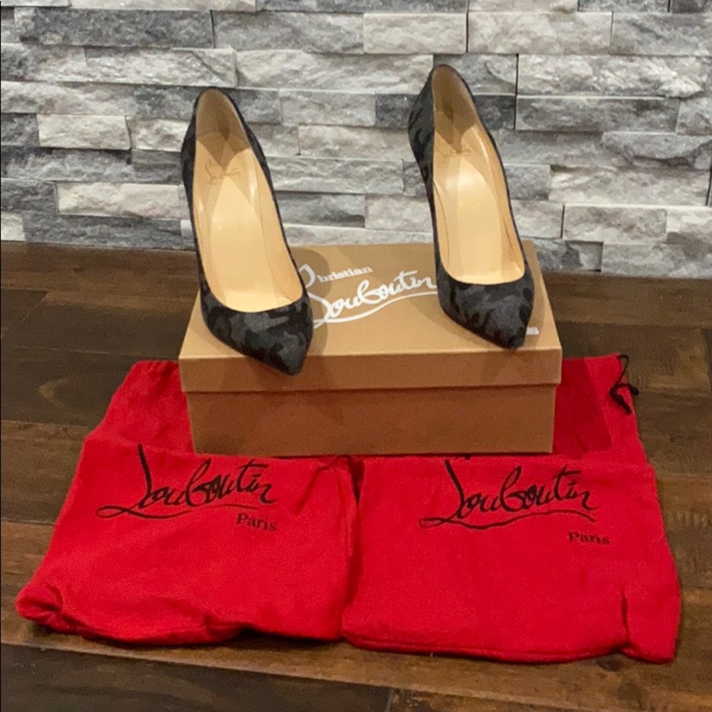 Louboutin Pigalle Follies 100 Flanelle Camouflage